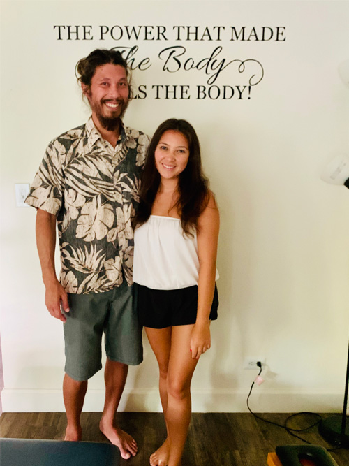 Chiropractor Ewa Beach HI Brenden Calio With Patient Chiropractor Ewa Beach HI Brenden Calio With Patient