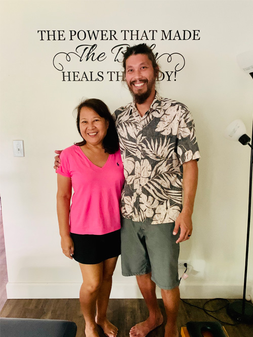 Chiropractor Ewa Beach HI Brenden Calio With Patient Chiropractor Ewa Beach HI Brenden Calio With Patient